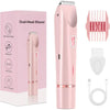 Dual-Use Charging Electric Hair Trimming Tool for Ladies, Dual Head Design for Facial & Body Grooming, Cordless Washable Device for Wet & Dry Daily Skin Grooming Supplies